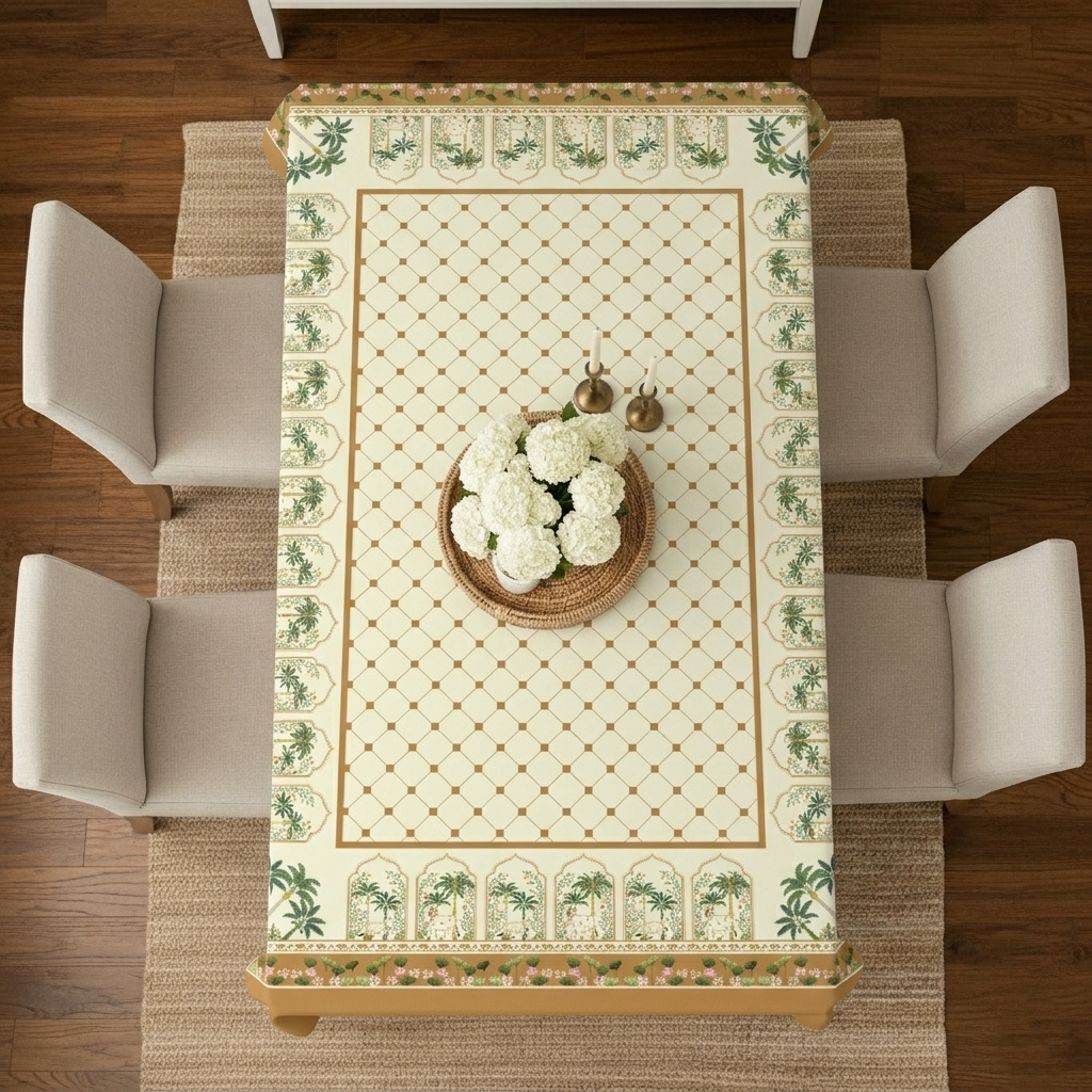 54x78 Inches (Fits 4–6 Seater),Pichwai