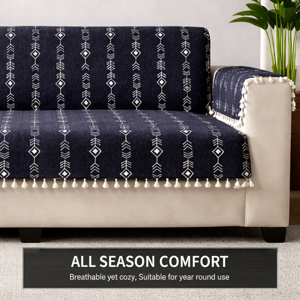 3 Seater Full (70x60 Inch),Black (Arrow)