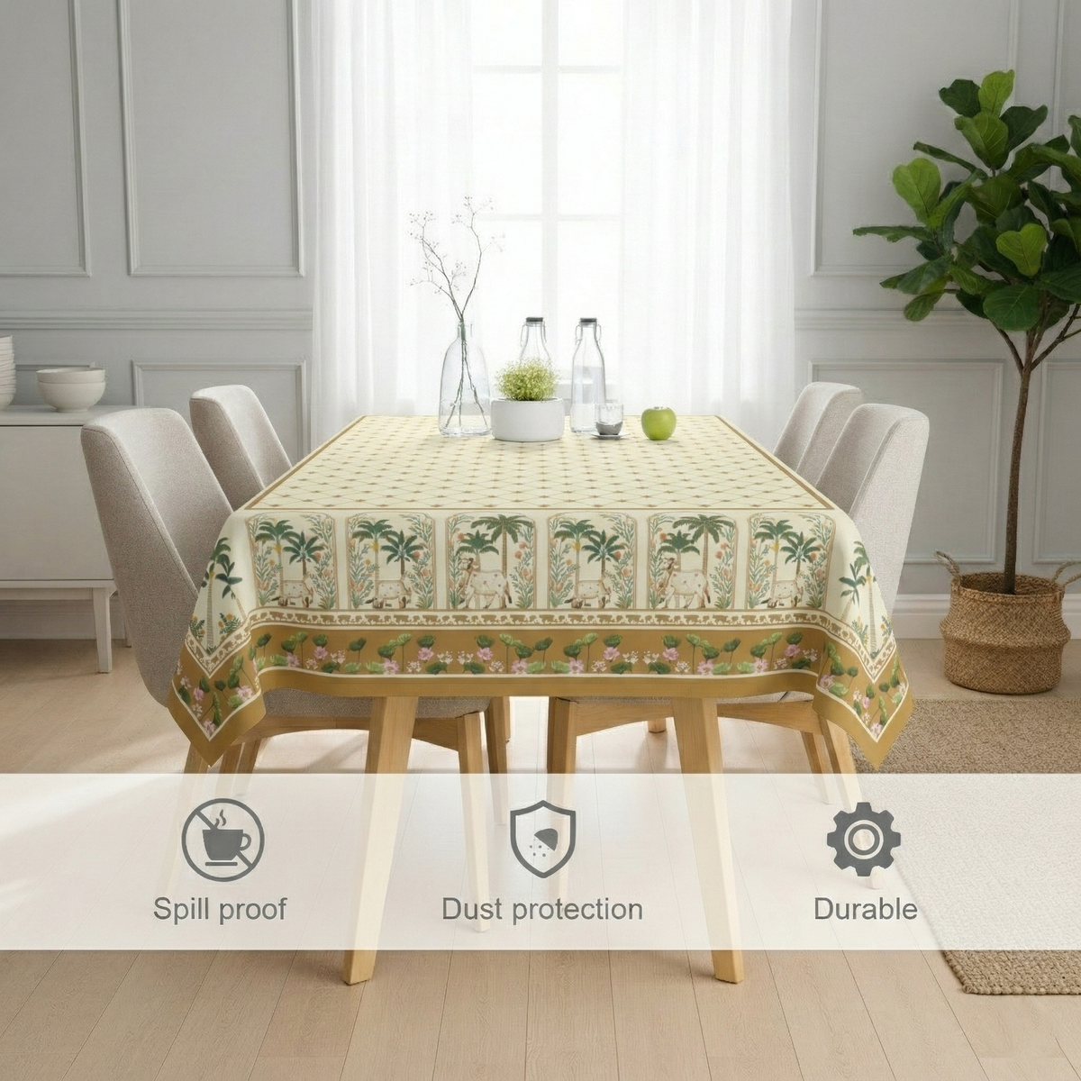 60x90 Inches (Fits 6–8 Seater)