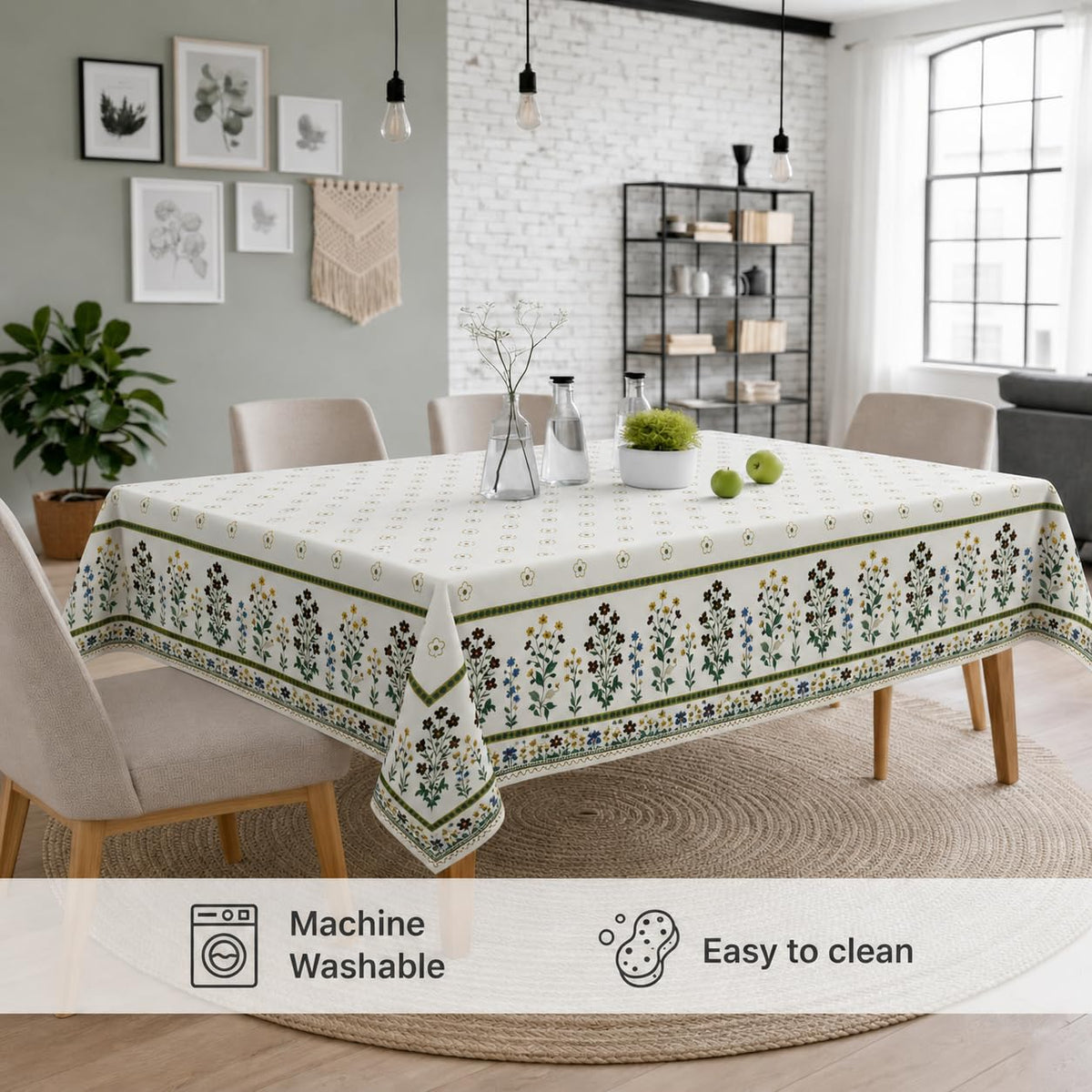 Table Cover (54x78 Inch) + Cushion Cover (16x16 Inch)