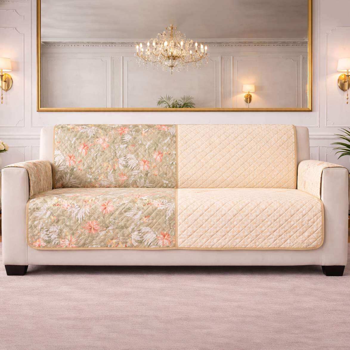 3 Seater (70x60 Inch),Beige