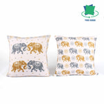 Load image into Gallery viewer, Both Side Block Print Elephant Cushion Cover Set of 5