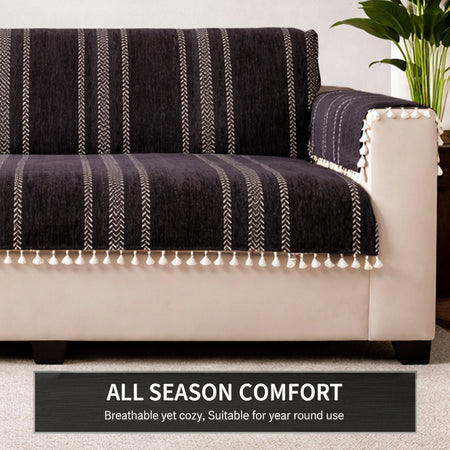 2 Seater Full (48x60 Inch),Black (Stripe)