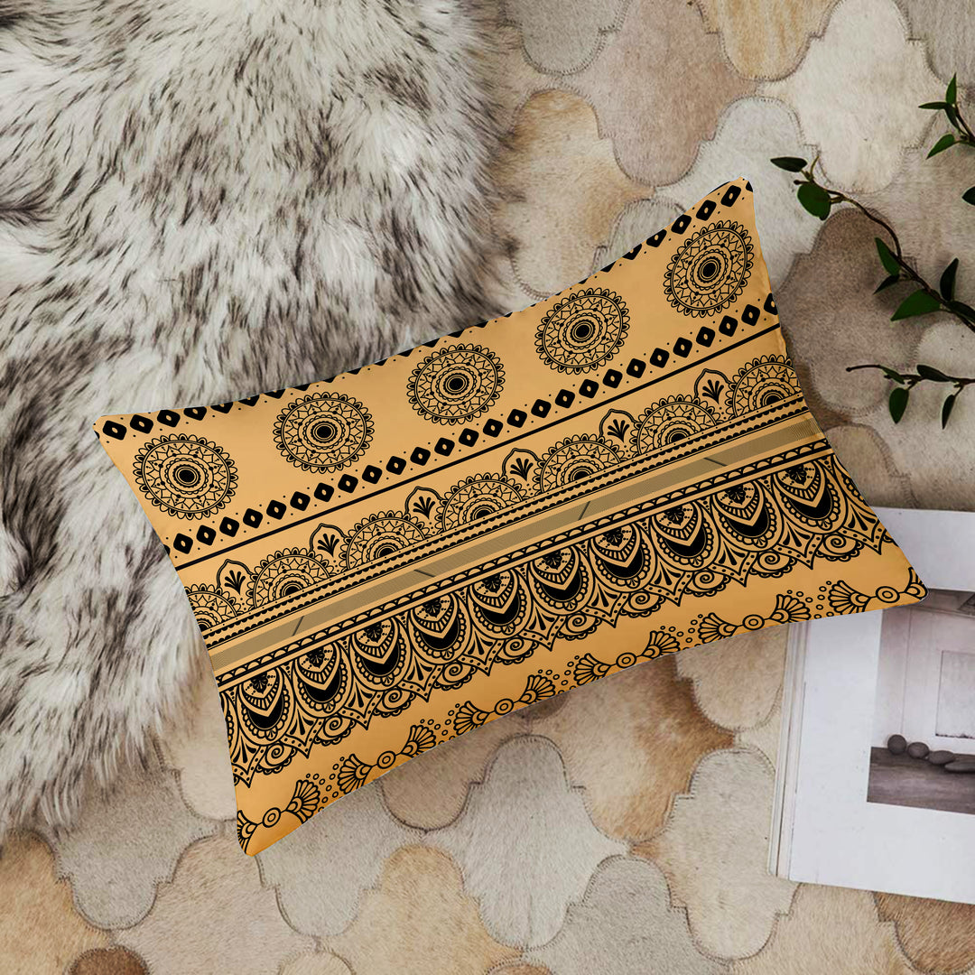 Soft Touch Luxurious Printed Cotton Canvas Rectangular Cushion Cover Set of 2