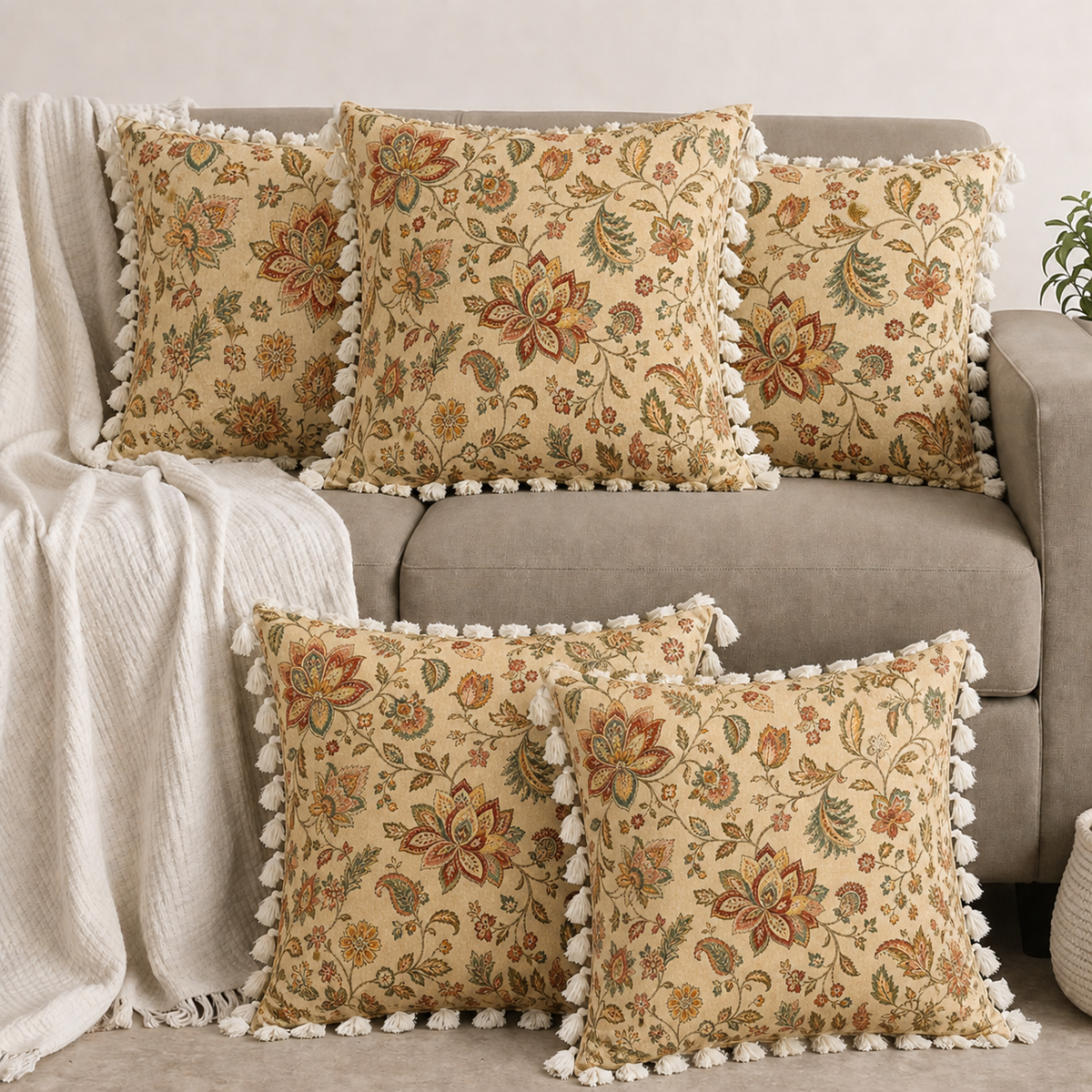 Set of 5 (16 x 16 in),Beige(Velmora)