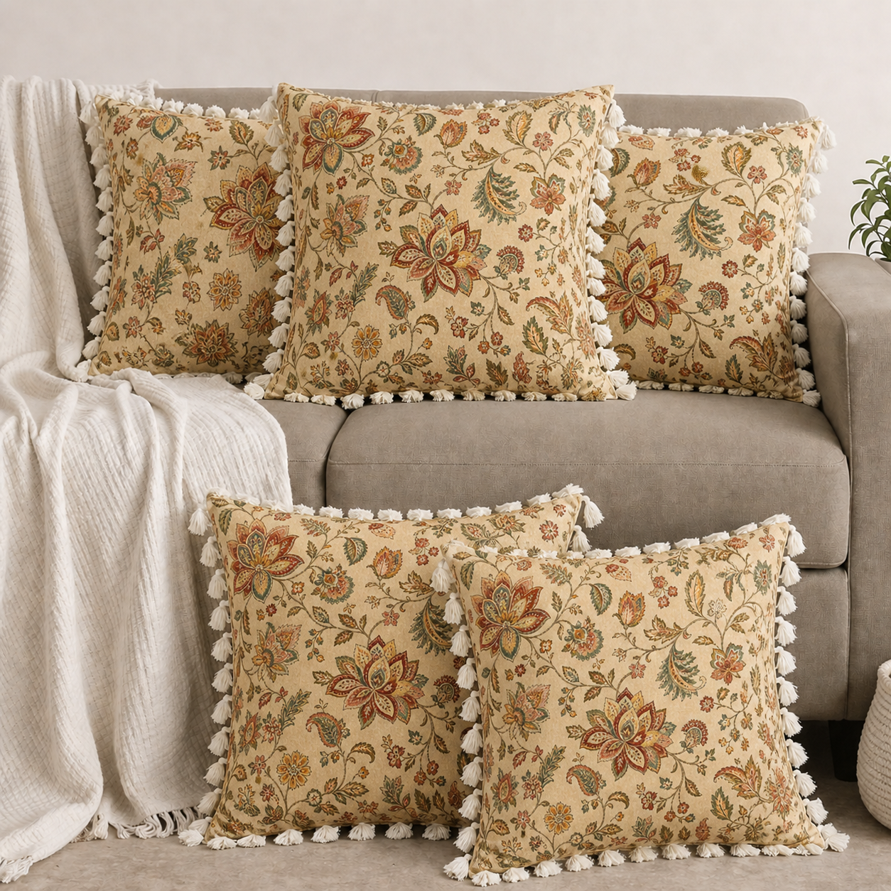 Set of 5 (16 x 16 in),Beige(Velmora)