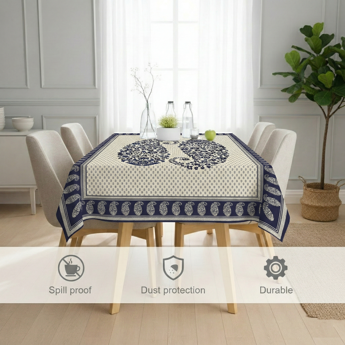 60x90 Inches (Fits 6–8 Seater)