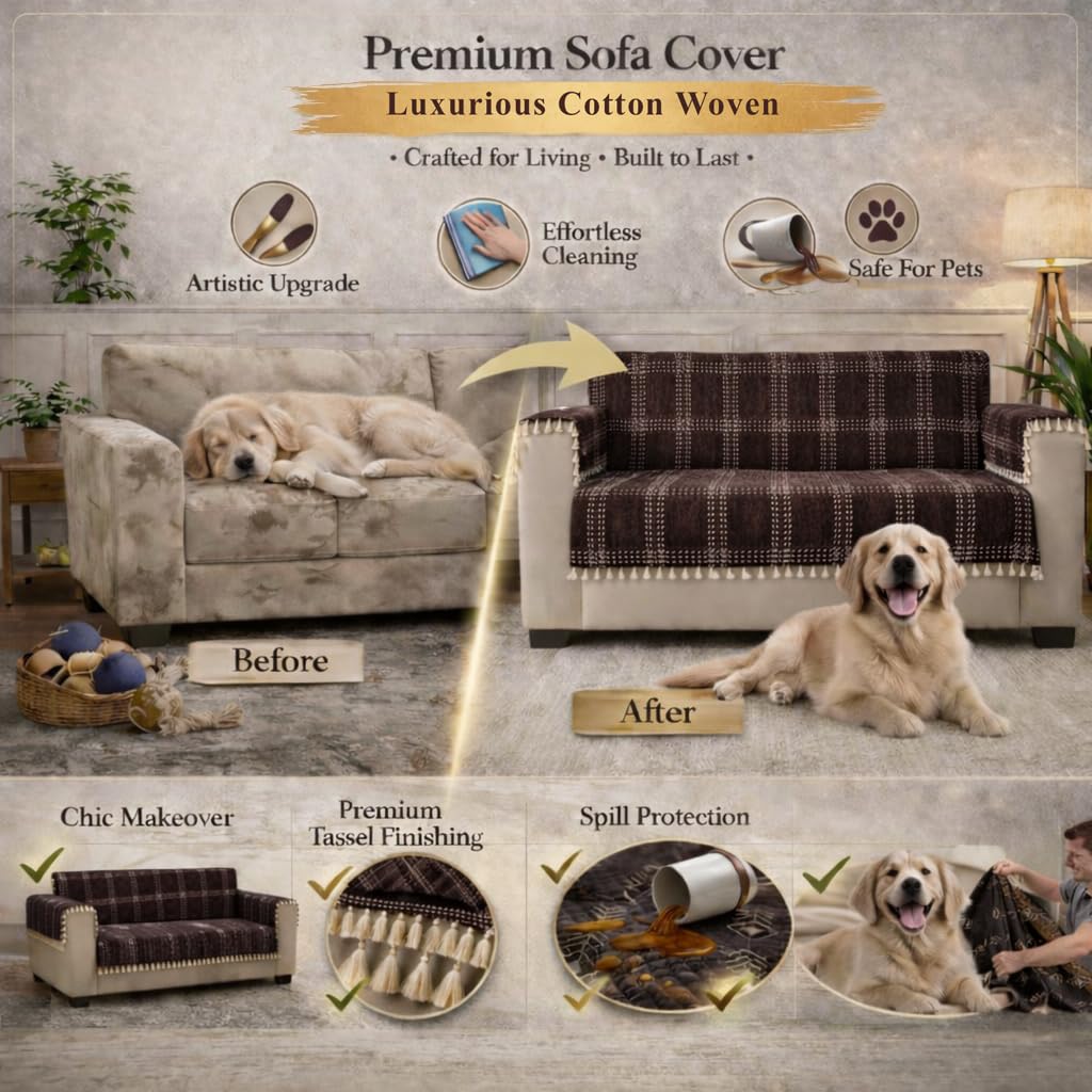 4 Seater Full (96x60 Inch),Brown