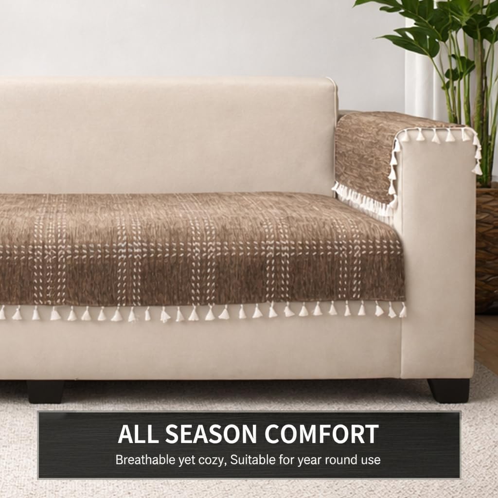 3 Seater Half (70x30 Inch),Beige