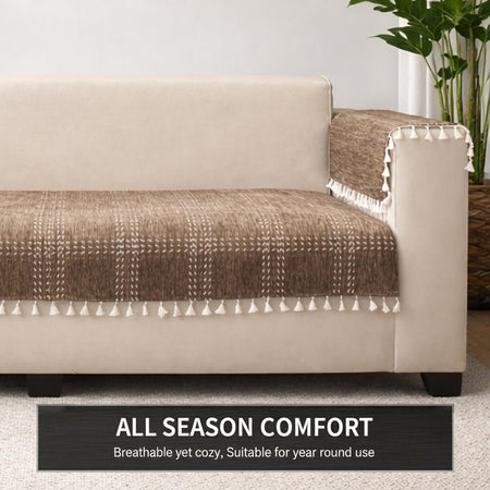 4 Seater Half (96x30 Inch),Beige