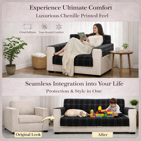 4 Seater Half (96x30 Inch),Black
