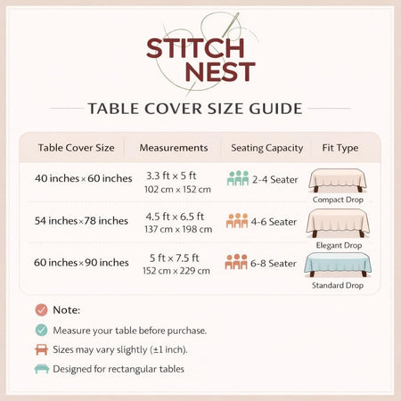 Table Cover (54x78 Inch) + Cushion Cover (16x16 Inch)