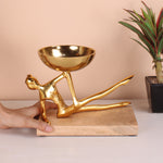Load image into Gallery viewer, Decorative Metal Lady Yoga Pose with Bowl