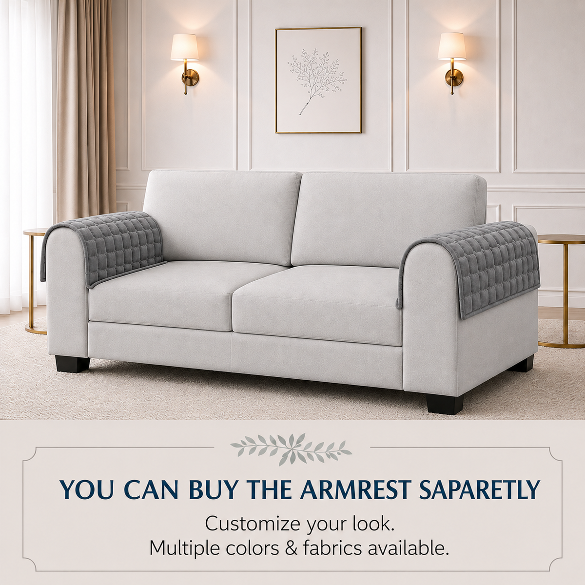 3 Seater Half (70x30 Inch),Grey
