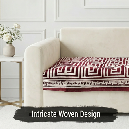 2 Seater Half (48x30 Inch),Maroon