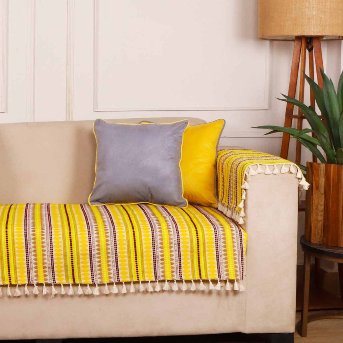 2 Seater Half (48x30 Inch),Yellow