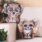 Load image into Gallery viewer, Pack of 2 Addorable Cuddly and Perfect Plush Cute Shaped Cushion for all ages - Wing Cat &amp; Bear