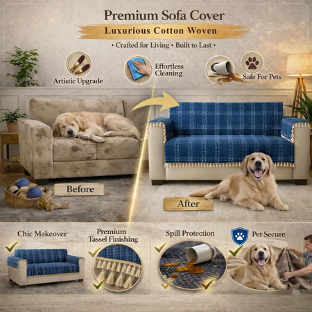 4 Seater Half (96x30 Inch),Blue
