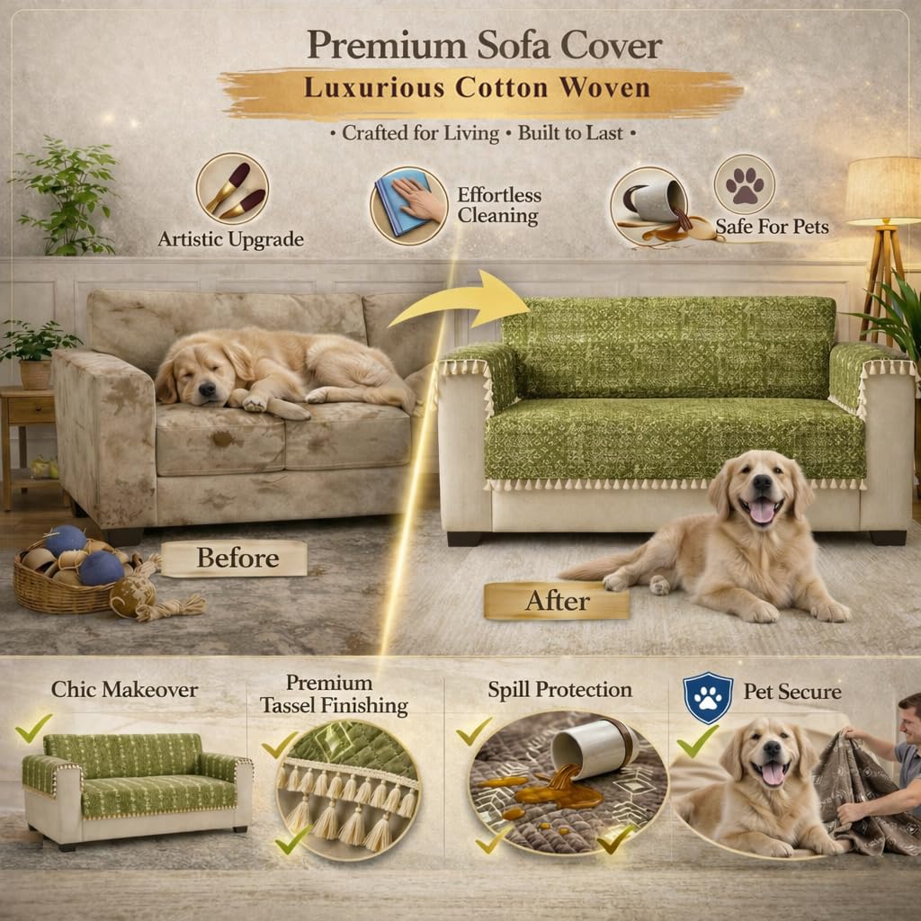 3 Seater Half (70x30 Inch),Green