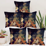 Load image into Gallery viewer, Abstract Geometrical Printed Cotton Canvas Cushion Cover Set of 5