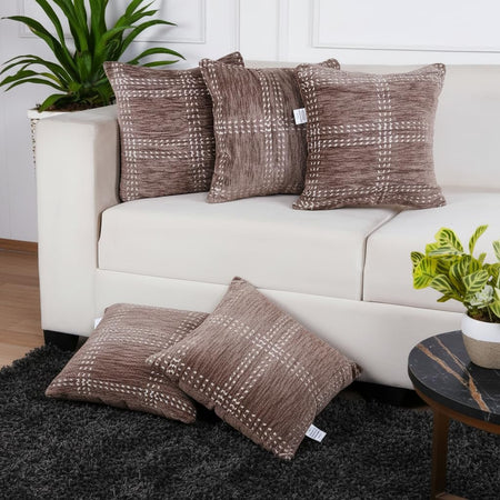 Set of 5 (16x16 inches),Beige