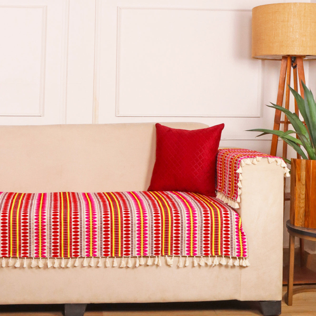 3 Seater Half (70x30 Inch),Red
