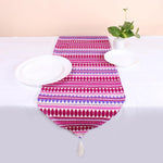 Load image into Gallery viewer, Aztec Purple Woven Fabric Table Runner with Tassel
