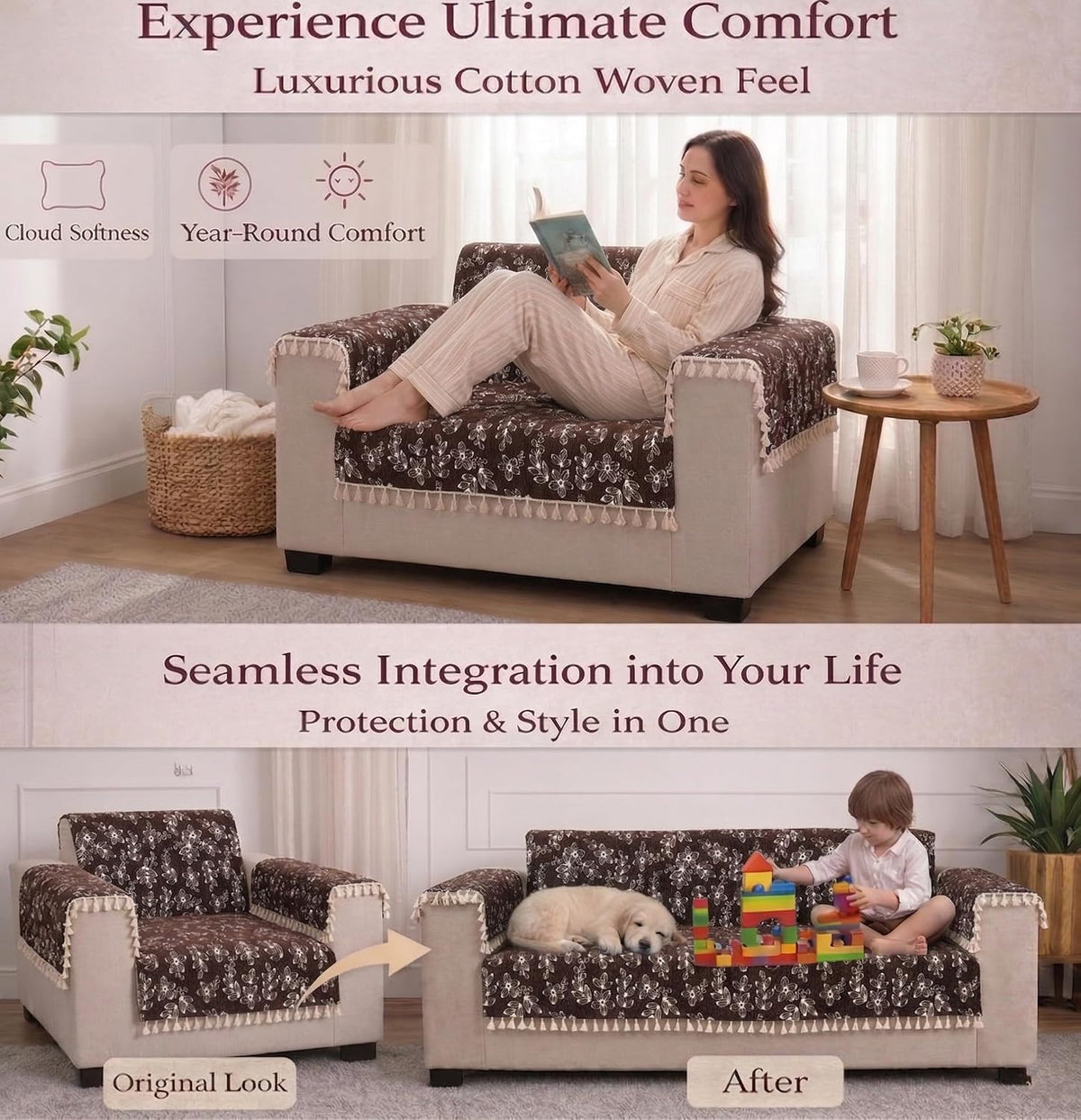 4 Seater Half,Brown