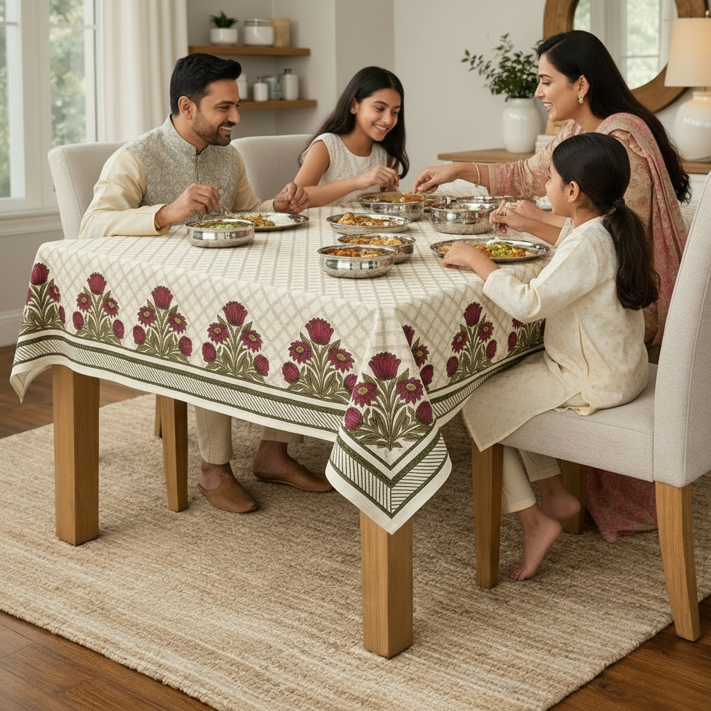 54x78 Inches (Fits 4–6 Seater),Gulbahar