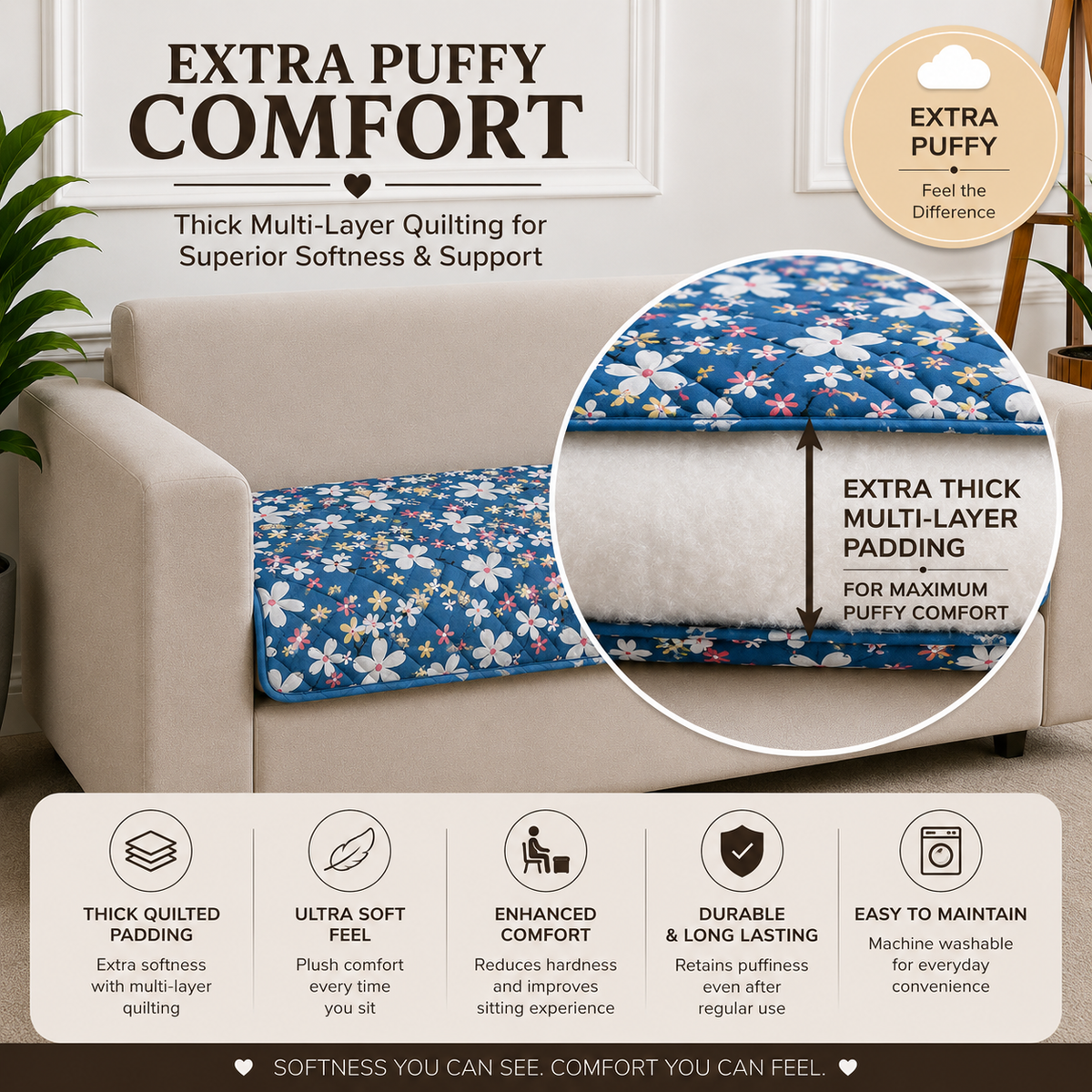 2 Seater (48x30 Inch),Sunnyblossom
