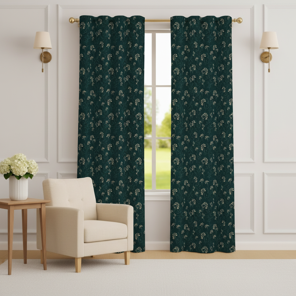 Noctra Premium Satin Room Darkening Door Curtain 7 x 4 Feet | Blocks 70–80% Light | Ideal for Bedroom, Living Room & Home Décor