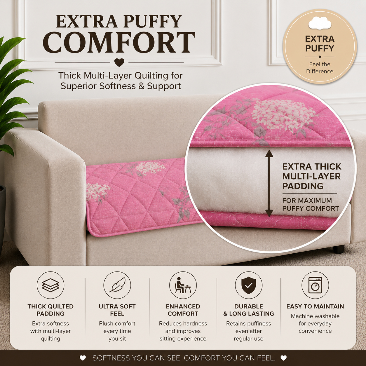 2 Seater (48x30 Inch),Rosewhisper