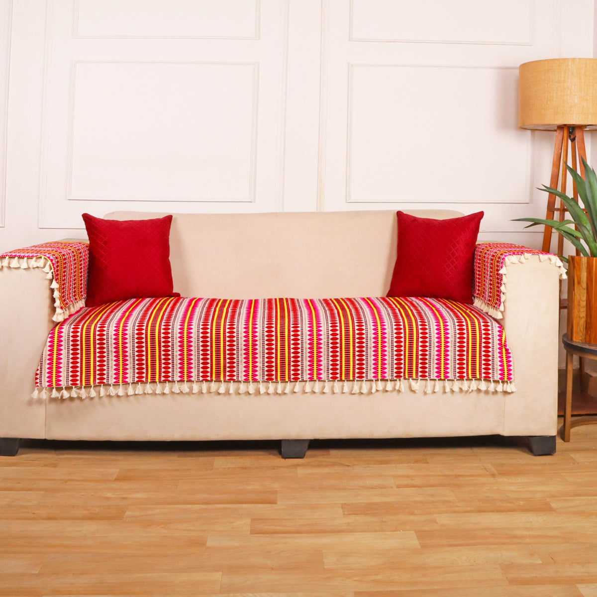 4 Seater Half (96x30 Inch),Red