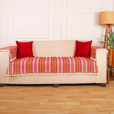 4 Seater Half (96x30 Inch),Red