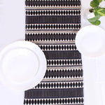 Load image into Gallery viewer, Aztec Black Woven Fabric Table Runner with Tassel