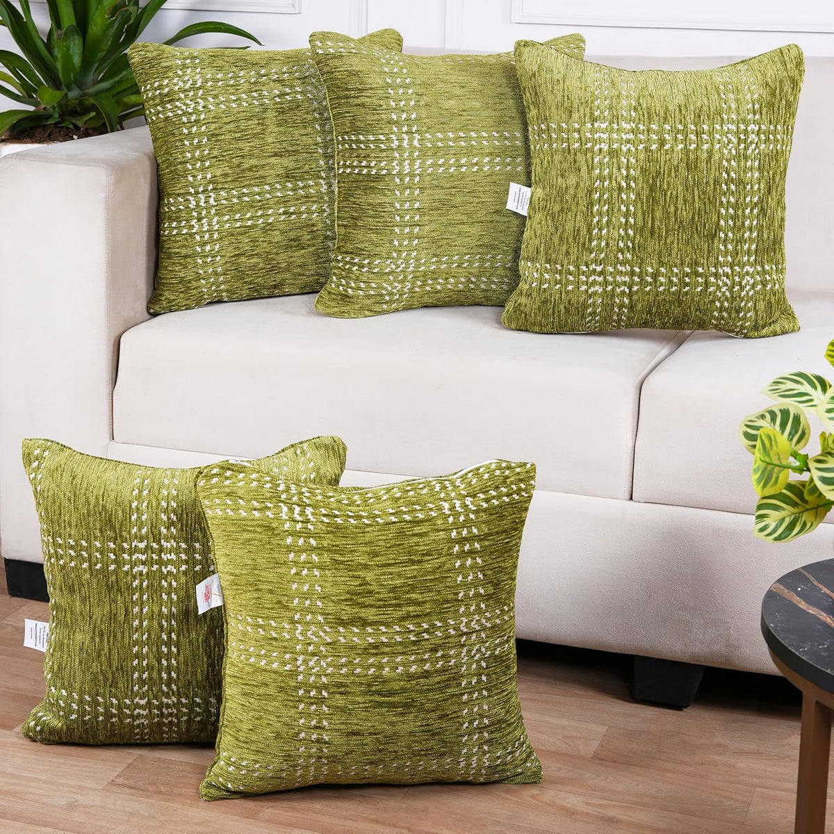Set of 5 (16x16 inches),Green