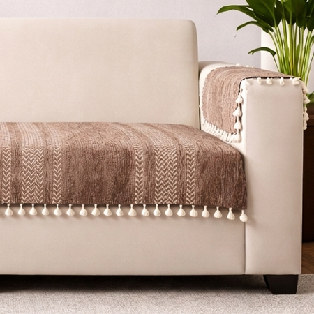3 Seater Half (70x30 Inch),Beige