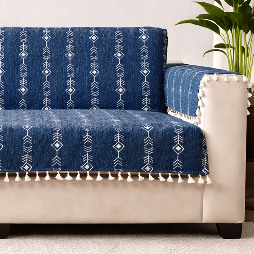4 Seater Full (96x60 Inch),Blue (Arrow)