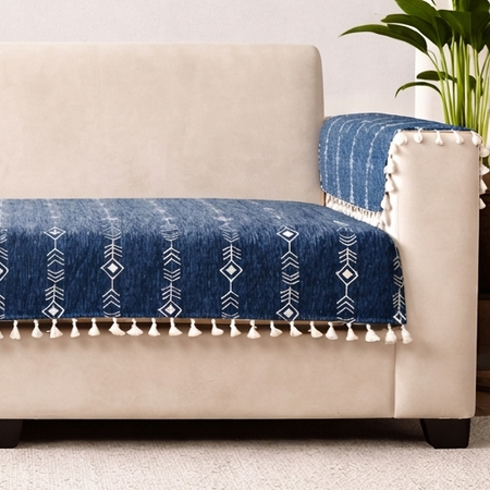 4 Seater Half (96x30 Inch),Blue (Arrow)