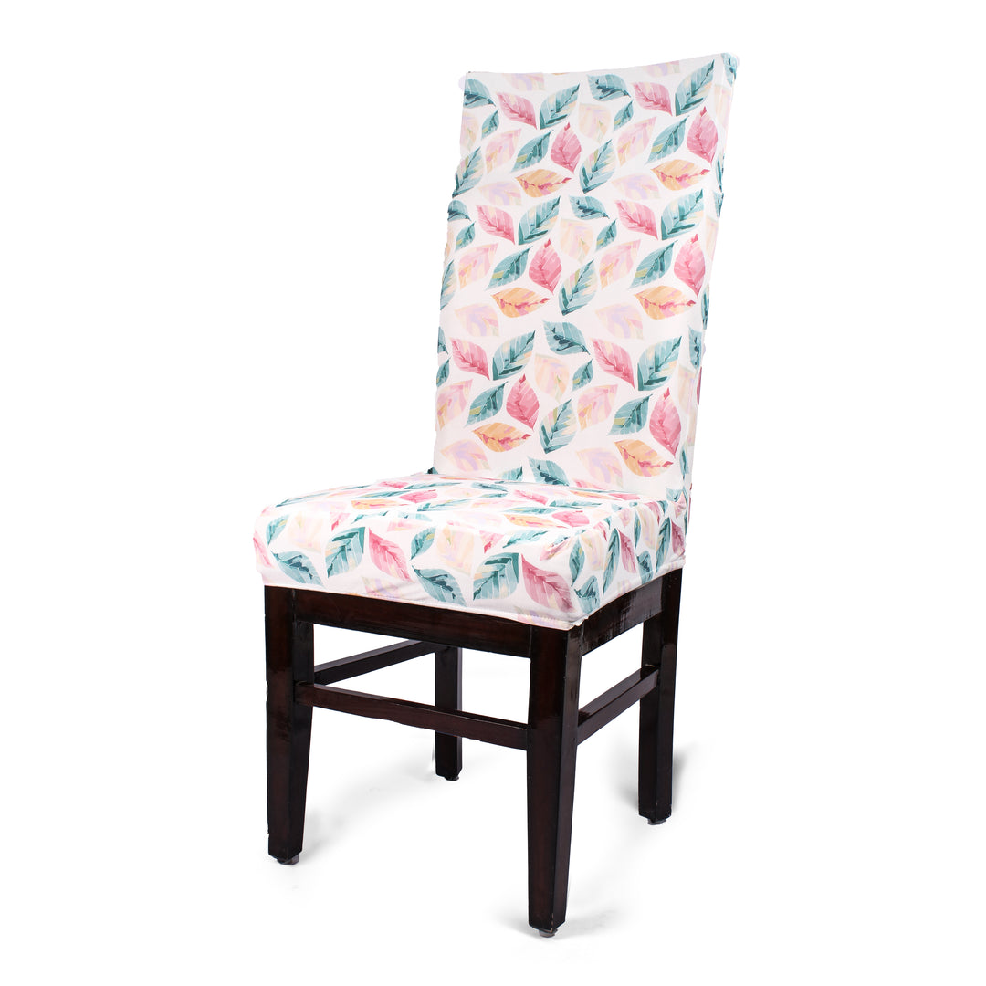 Watercolour Leaves Stretchable/Spandex Printed Chair Cover