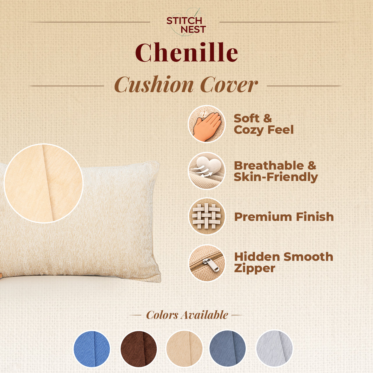 Set of 2 (12x18 inches),Light Beige