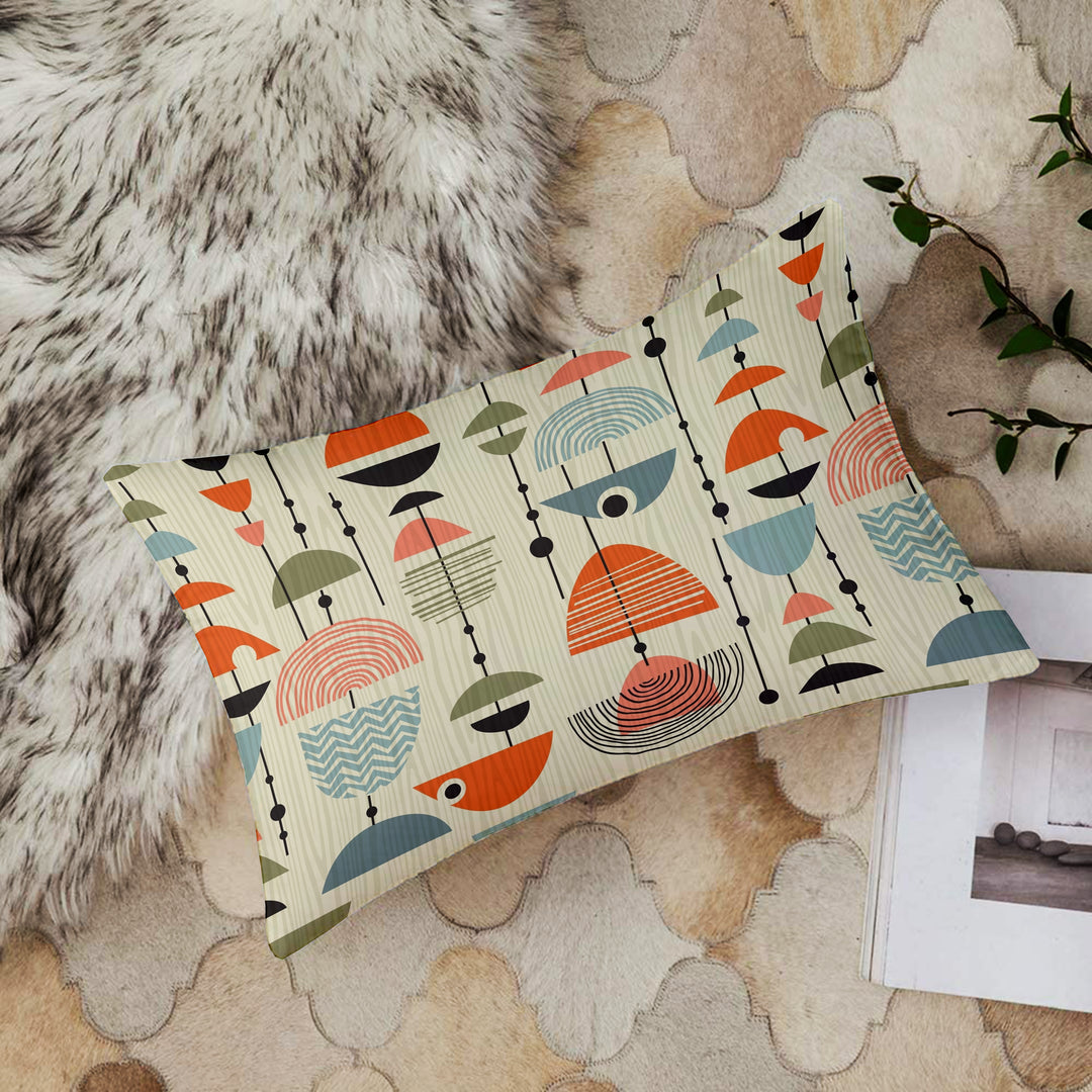 Soft Touch Luxurious Printed Cotton Canvas Rectangular Cushion Cover Set of 2