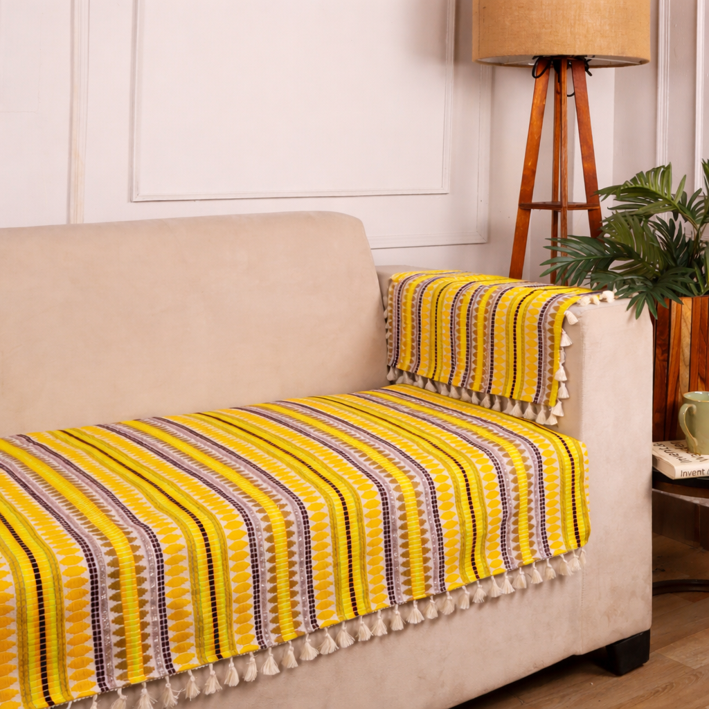 2 Seater Half (48x30 Inch),Yellow