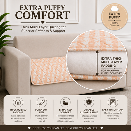1 Seater (24x30 Inch),Peach Pixel