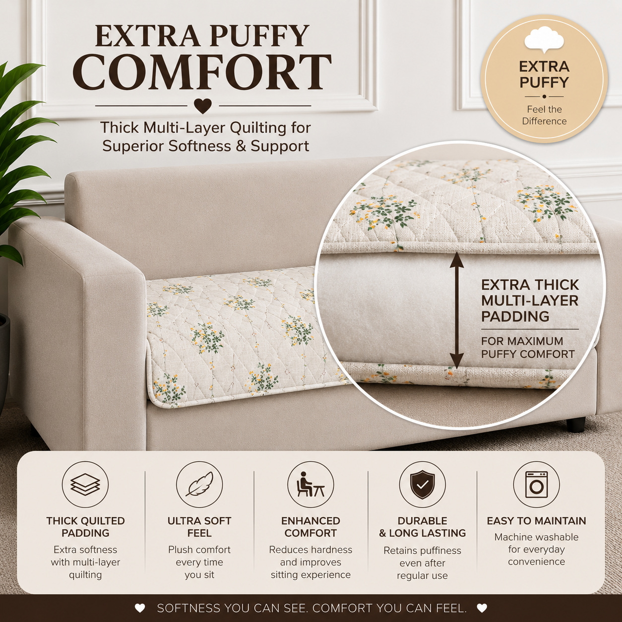 1 Seater (24x30 Inch),Blossom