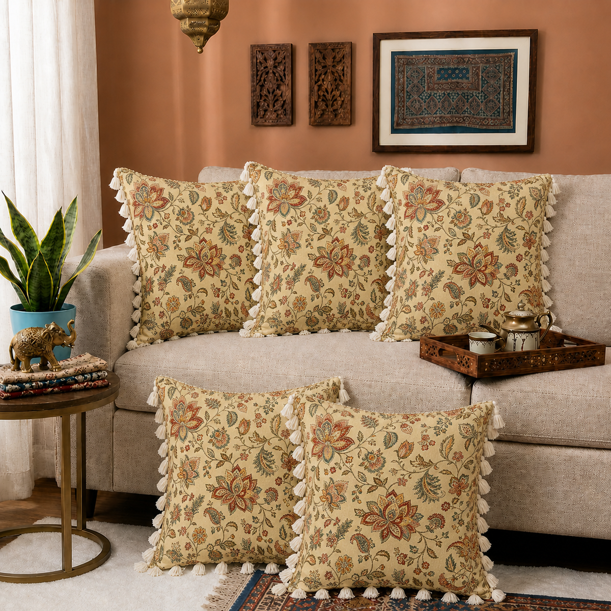 Set of 5 (16 x 16 in),Beige(Velmora)