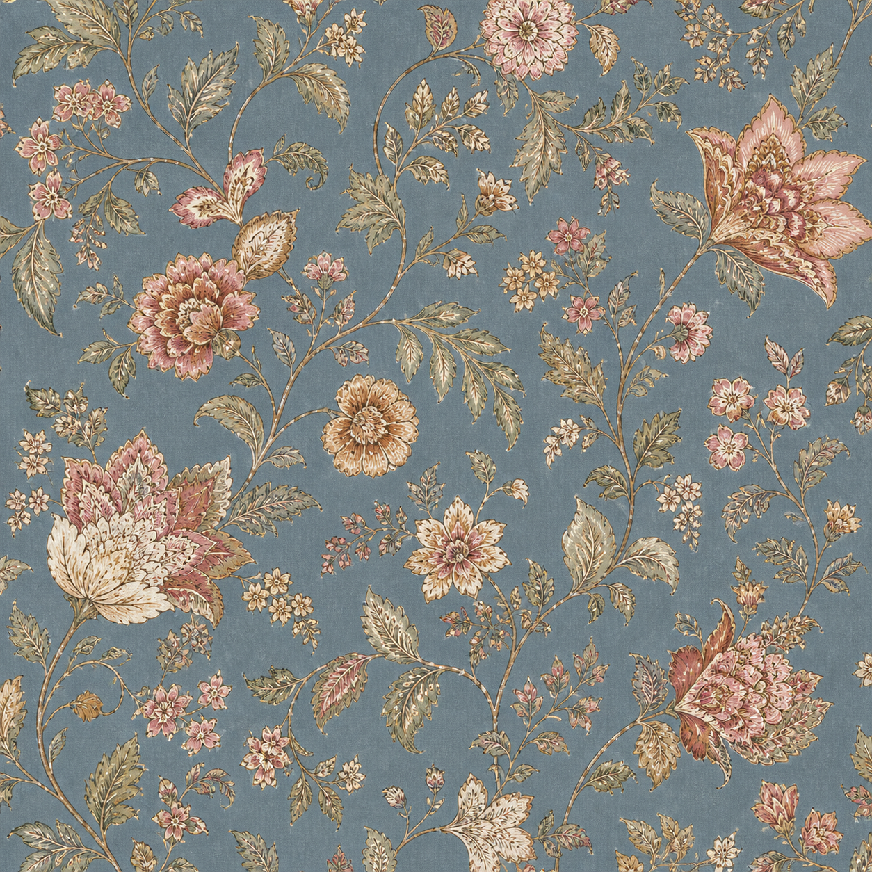 Set of 5 (16 x 16 in),Blue(Flora Blue)