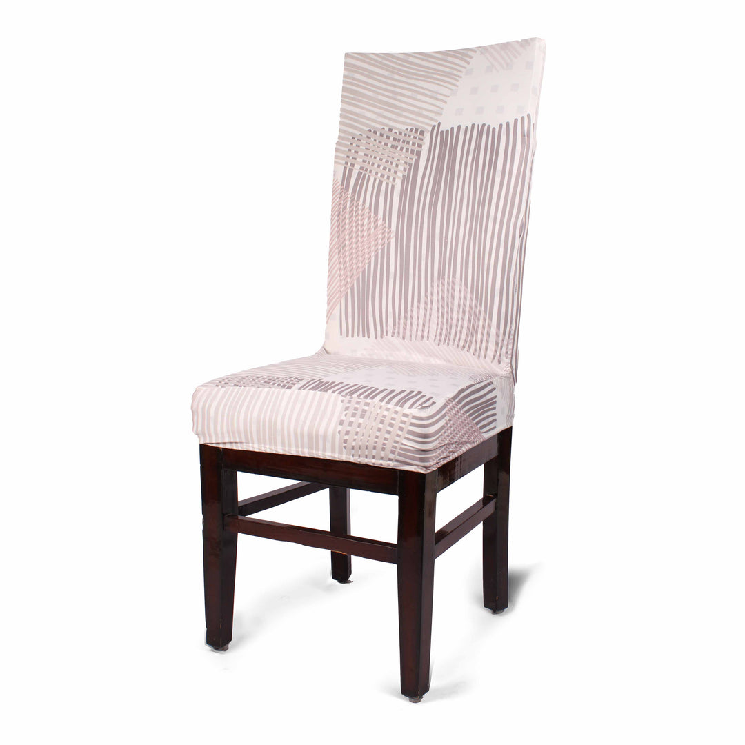 Quad Lines Stretchable/Spandex Printed Chair Cover