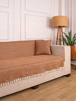 Load image into Gallery viewer, Jute Sofa Seat Cover – Brown, 70x60 Inch
