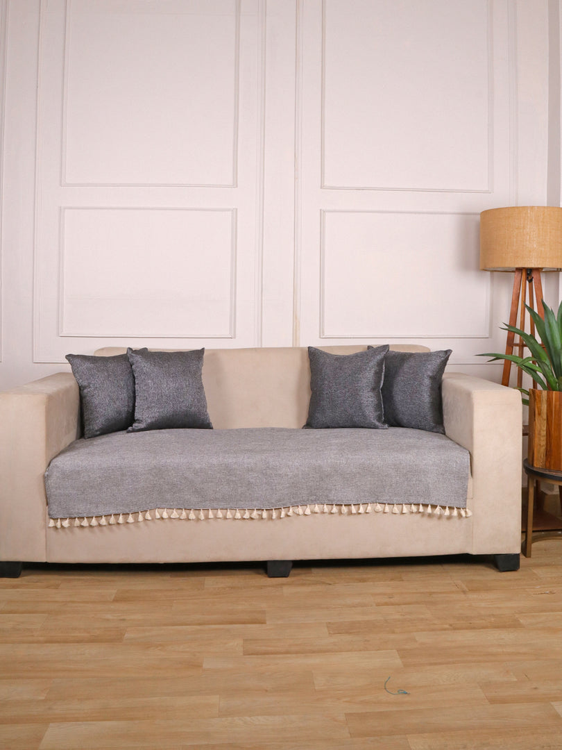 Jute Sofa Seat Cover – Grey, 24x30 Inch